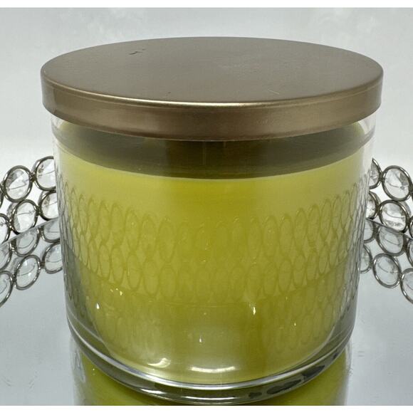 Bath & Body Works APRICOT & GREEN FIG Large 3 Wick Scented Candle 14.5 oz - Picture 3 of 4